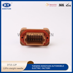 DT15-12P Brown 12Pin Straight PCB Header Panel Mount Connector DEUTSCH DT15 Series